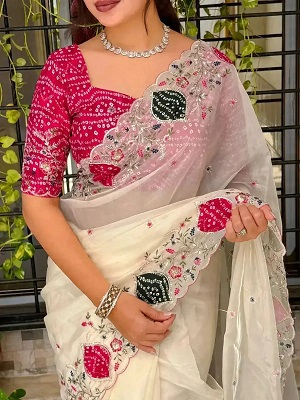 Saree with Stitched Blouse Online​