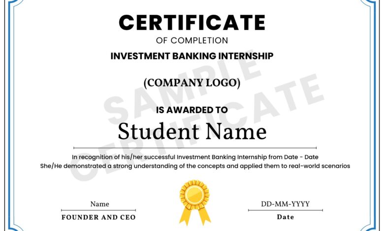 Investment Banking Certification
